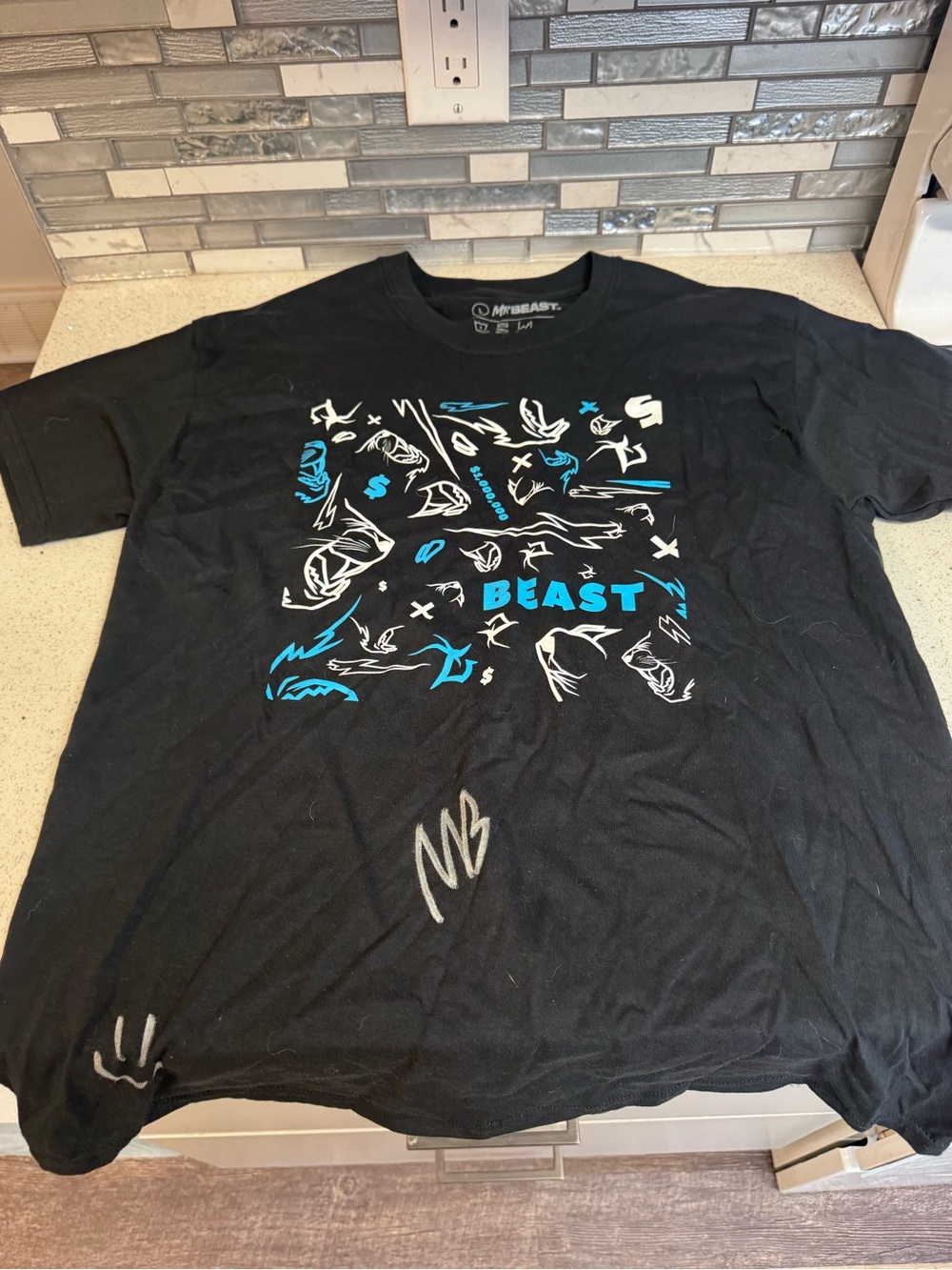 Beast Graphic Short Sleeve Tee in Black